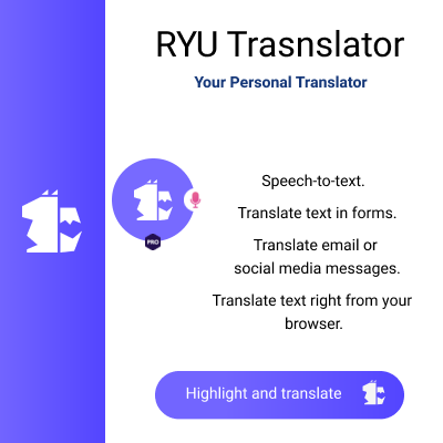 AIKORA Translator browser extension translating text on a webpage